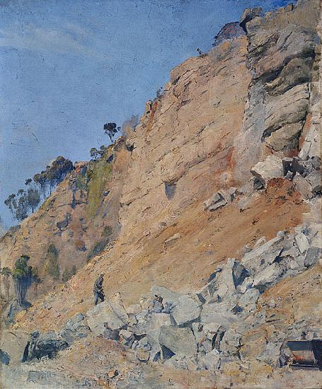 Tom roberts The Quarry France oil painting art